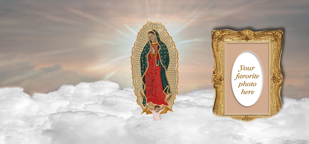 Lady of Guadalupe Clouds Bronze